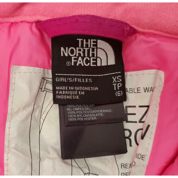 The North Face TNF Girls EZ GROW Pink Hyvent Insulated  Ski Snow Pants XS - Picture 5 of 9